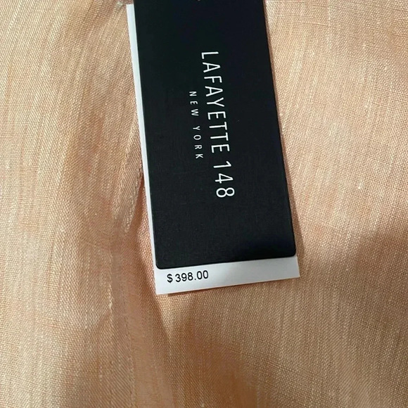 Lafayette 148 New York Peach Button-Up Blouse - Picture 14 of 16